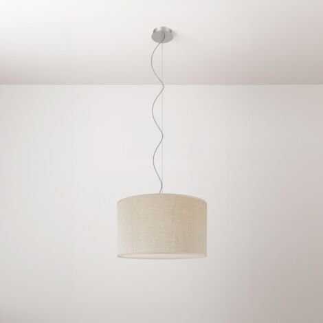 creative cables - Cilindro Kleine Pendelleuchte mit Stoffschirm - Made in Italy