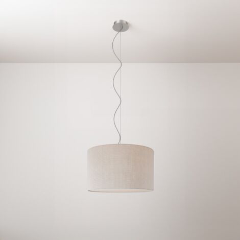 creative cables - Cilindro Kleine Pendelleuchte mit Stoffschirm - Made in Italy