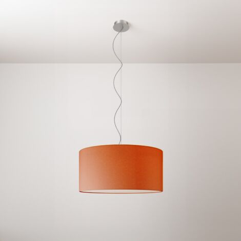 creative cables - Cilindro Medium Stoff-Hängeleuchte mit Schirm - Made in Italy