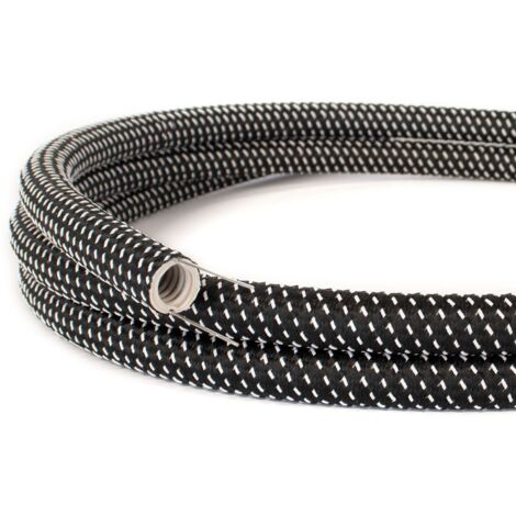 Creative-Cables Creative-Tube conduit de câbles moulable en ligne (20 mm Ø x 1 m, Stars RT41) - Revêtement en tissu décoratif à effet 3D - Sécurité et qualité certifiées