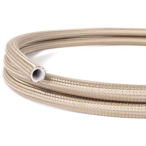 Creative-Cables Creative-Tube line conduit de câbles moulable (20 mm Ø x 1 m, poudre RM27) - Revêtement en tissu décoratif à effet de soie - Sécurité et qualité certifiées