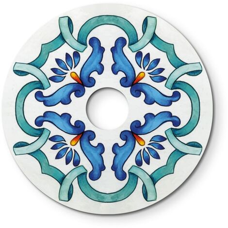 creative cables - Ellepì 'Maioliche' mini plaque pour suspensions, appliques et caténaires, diamètre 24 cm - Made in Italy