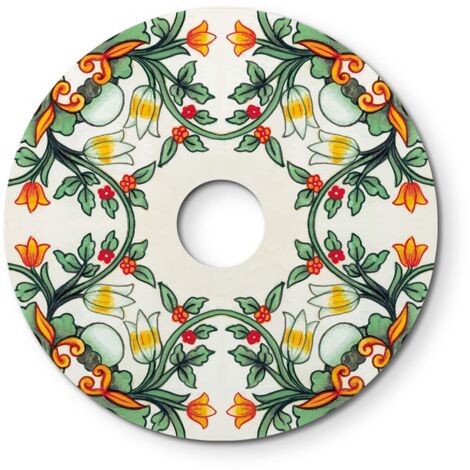 creative cables - Ellepì 'Maioliche' mini plaque pour suspensions, appliques et caténaires, diamètre 24 cm - Made in Italy