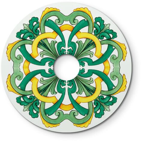 creative cables - Ellepì 'Maioliche' mini plat pour suspensions, appliques et caténaires, diamètre 24 cm - Made in Italy