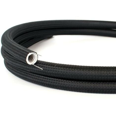 CREATIVE CABLES Creative-cables formbarer kabelkanal mit seidenstoff in der farbe schwarz - ng20rm04