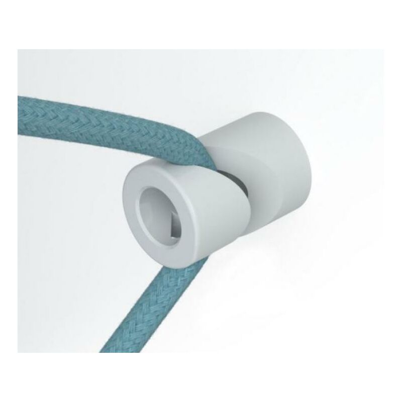 Image of Creative-cables Italia - decentratore gancio a v a soffitto o parete per cavo elettrico tessile bianco dcg01bia