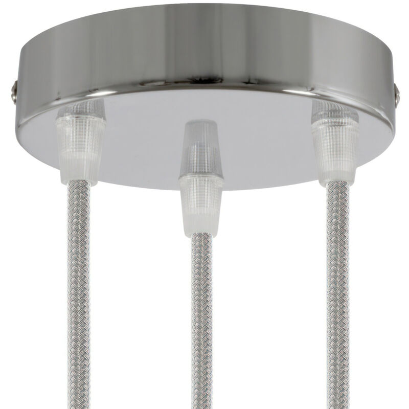 Creative Cables - Creative-cables italia kit rosace cylindrique mÉtal diamÈtre 12 cm 3 trous chrome krm573fcr Creative Cables - Creative-cables italia kit rosace cylindrique mÉtal diamÈtre 12 cm 3 trous chrome krm573fcr