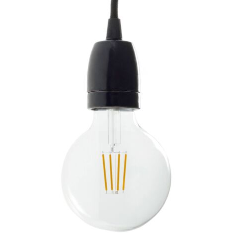 Creative-cables italia porcelain lampholder e27 black kplpner