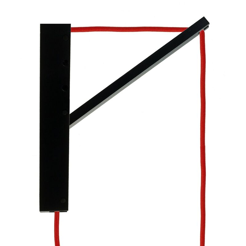 Pinocchio, supporto a muro regolabile in legno per lampade a sospensione