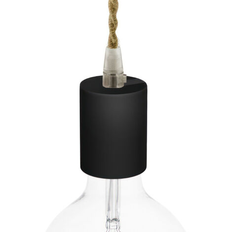 creative cables - Kit de douilles E27 en bois - Noir