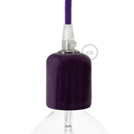 creative cables - Kit douille céramique E27 - Violet