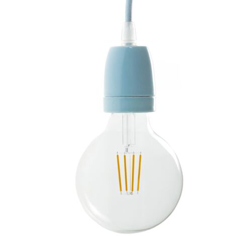 creative cables Kit douille E27 en porcelaine - Bleu clair