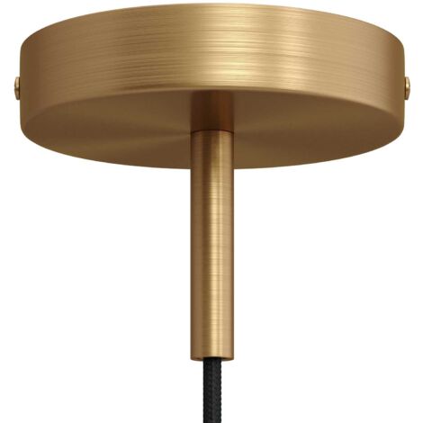 creative cables - Kit rosace cylindrique en métal avec serre-câble de 7 cm - Bronze satiné
