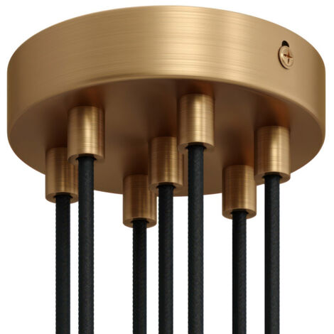 creative cables - Kit rosace métallique cylindrique à 7 trous - Cylindrique, bronze satiné