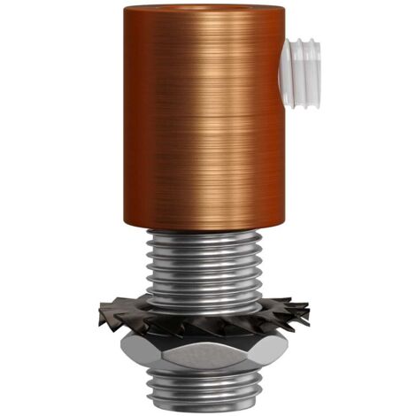 Creative-cables kupfer satiniert, zylindrische kabelklemme 2 stück - serm1rasx2