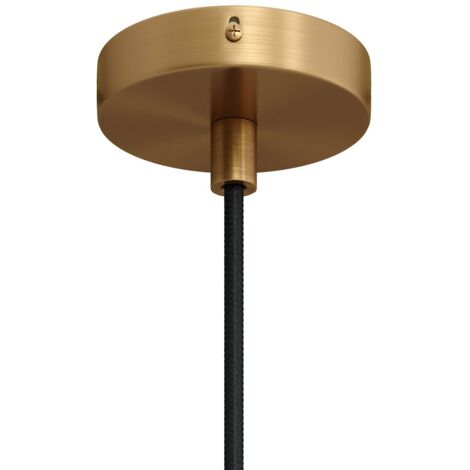 creative cables - Mini rosace cylindrique en métal avec 1 trou central - Cylindrique, bronze satiné