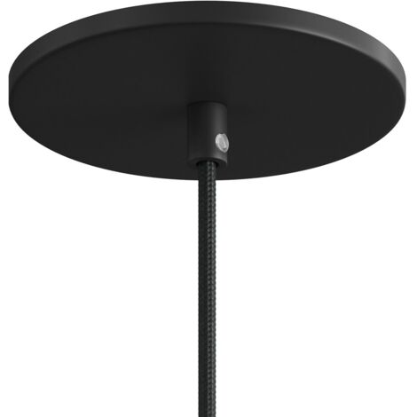 creative cables Rosace murale encastrée avec 1 trou central - Noir