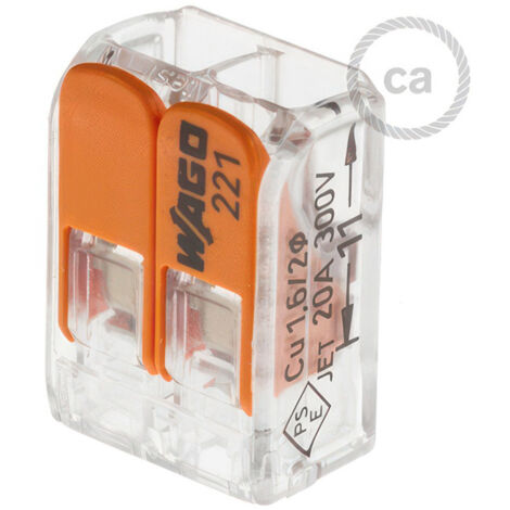 Creative-cables universal 2-eingang transparente klemme - mor412