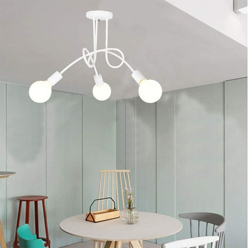 Image of Creative Ceiling Light Spider, 3-Light Industrial&hellip;