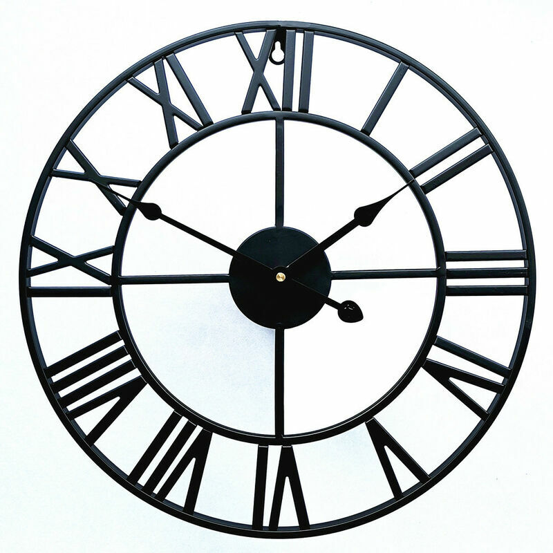 Creative Clock Retro Metal Iron Roman Wall Clock Living Room Decoration Wall Clock (40cm)