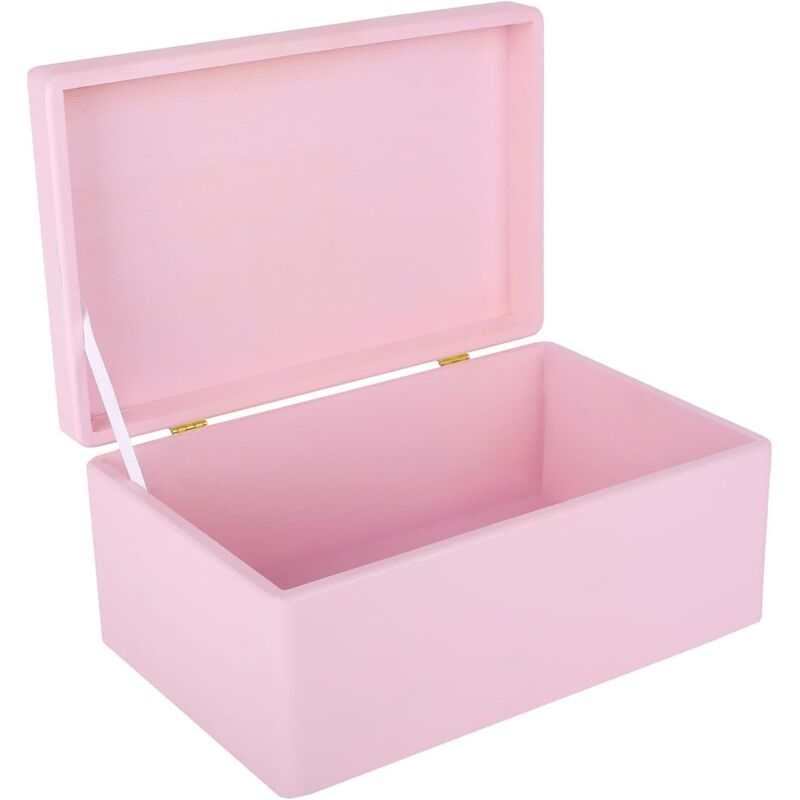 Creative Deco Aufbewahrungsbox Holz Mit Deckel 30 X 20 X 14 Cm - Rosa