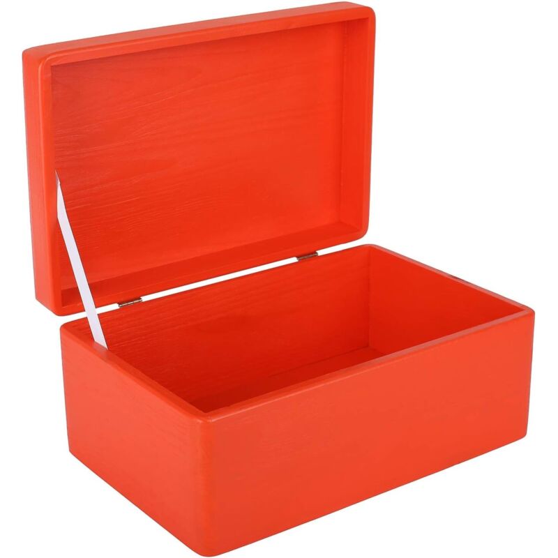Creative Deco Aufbewahrungsbox Holz Mit Deckel 30 X 20 X 14 Cm - Rot