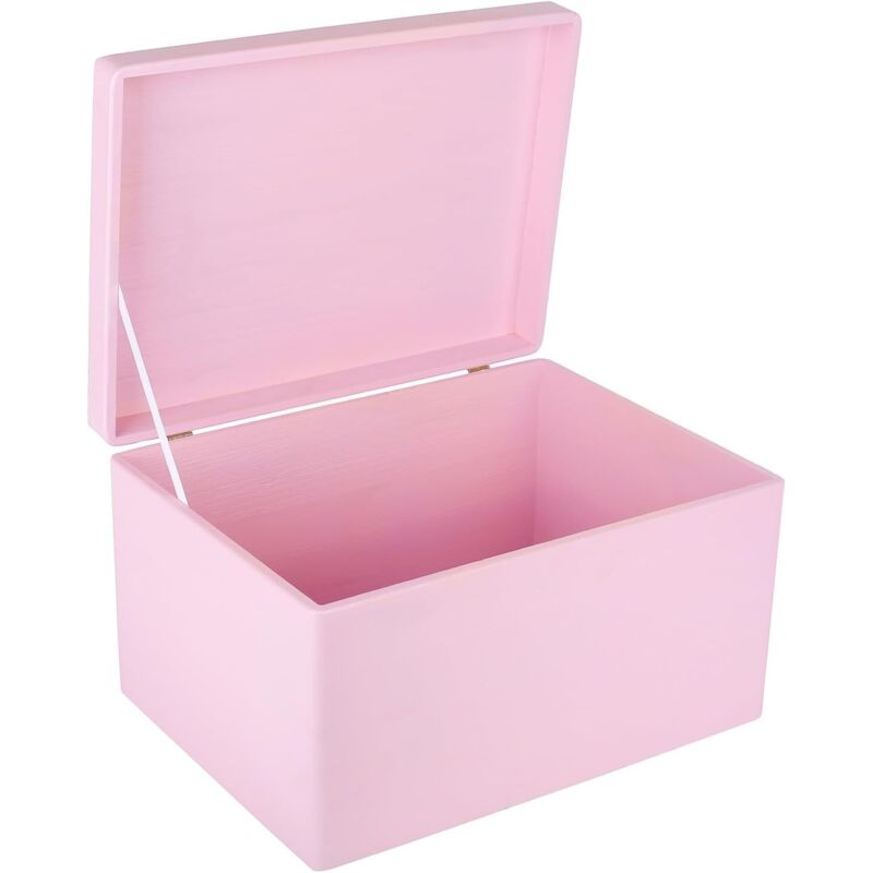 Creative Deco Aufbewahrungsbox Holz Mit Deckel 40 X 30 X 24 Cm – Rosa