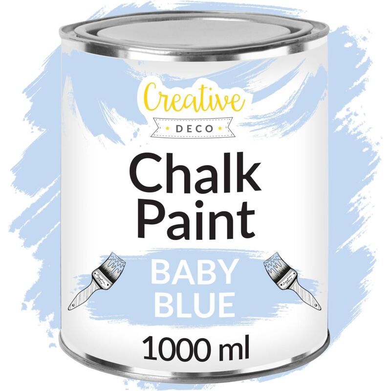 Creative Deco Baby Blue Chalk Paint 1l – Matt And Washable