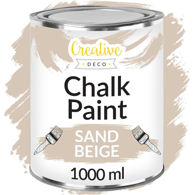 Creative Deco Sand Beige Chalk Paint 1l – Matt And Washable