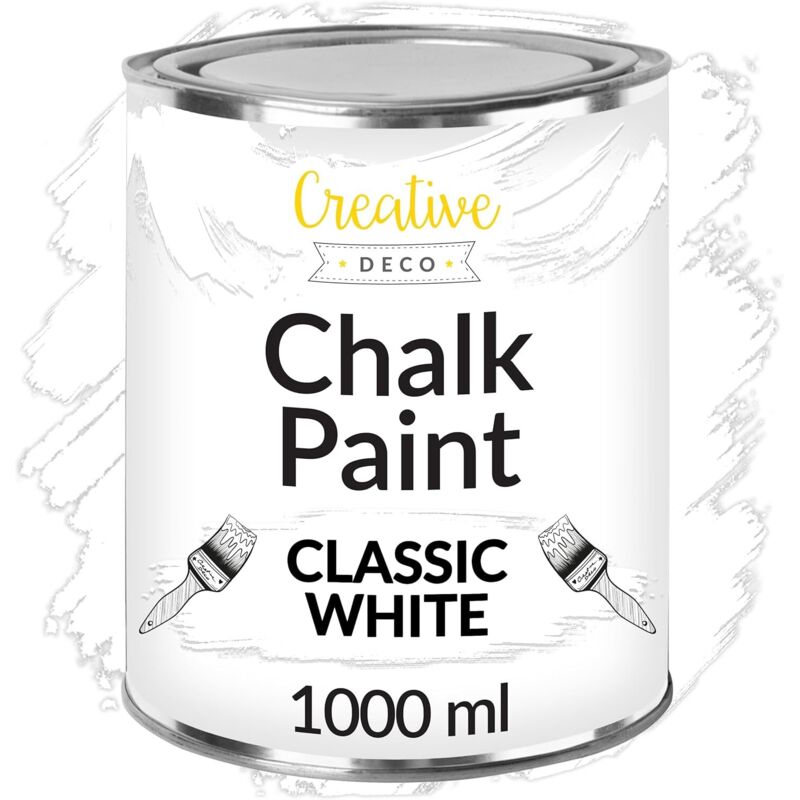 Creative Deco White Chalk Paint 1l – Matt And Washable
