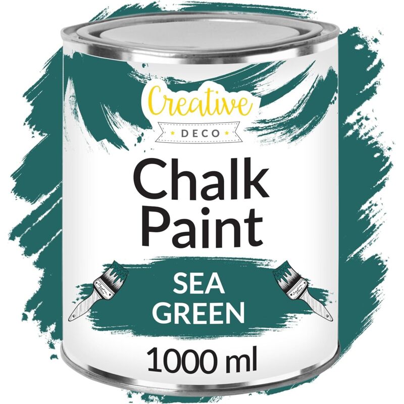 Creative Deco Sea Green Chalk Paint 1l – Matt And Washable