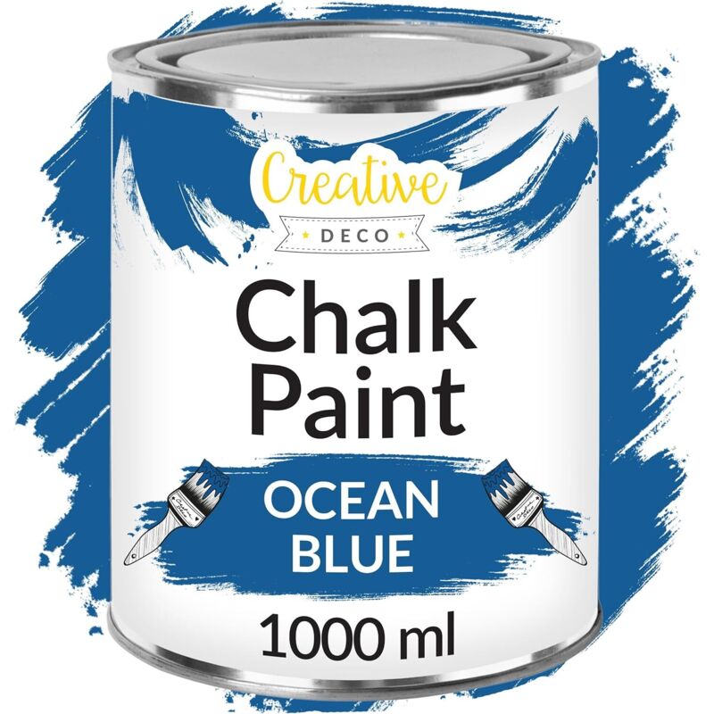 Creative Deco Ocean Blue Chalk Paint 1l – Matt And Washable