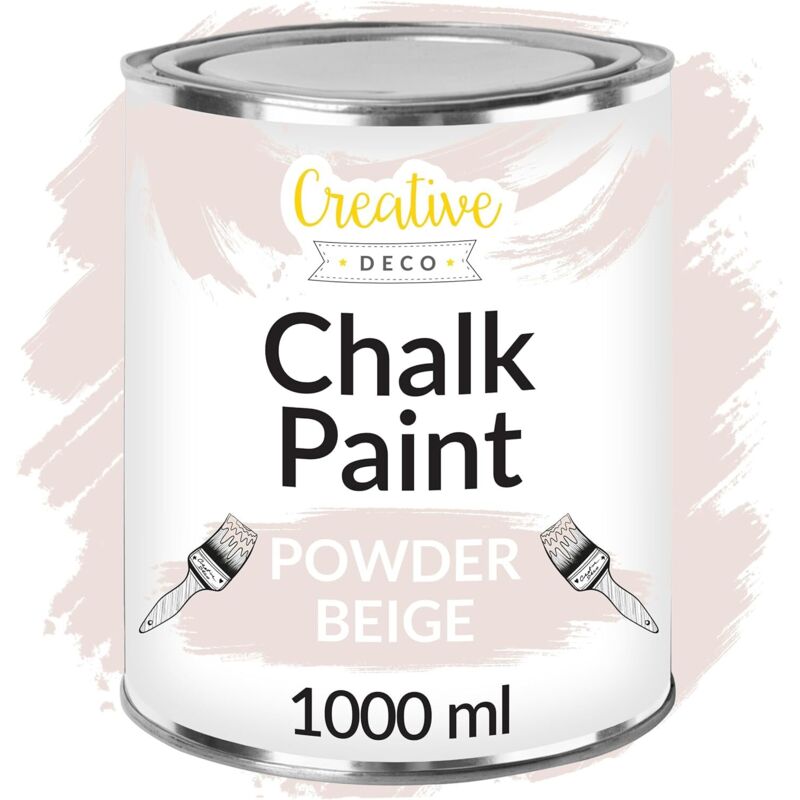 Creative Deco Powder Beige Chalk Paint 1l – Matt And Washable