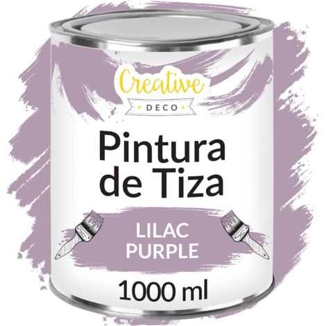 Creative Deco Pintura a la Tiza Lila 1L Mate y Lavable para Muebles de Madera