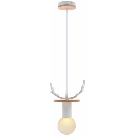 main image of "Creative Deer Pendant Lamp Rural Antlers Pendant Light Retro Ceiling Lamp Modern Ceiling Light for Cafe Bar Office White"