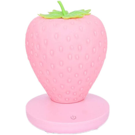 Creative fraise veilleuse usb rechargeable tactile chevet led atmosphère mini lumière