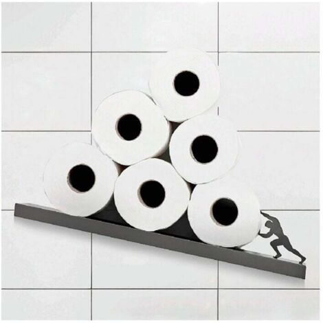 Creative Hercule acier inoxydable porte-rouleau de papier toilette porte-boîte de mouchoirs de salle de bain porte-accessoires de salle de bain 44x10x10cm