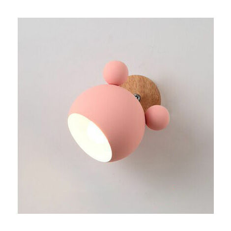 Creative Macaron Mickey Log Wandlampe (Rosa, keine Lichtquelle)