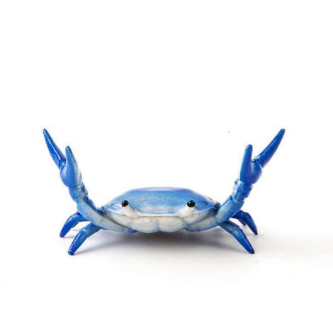 Creative mignon crabe porte-stylo haltérophilie crabe porte-stylo support support de rangement cadeau papeterie(bleu)