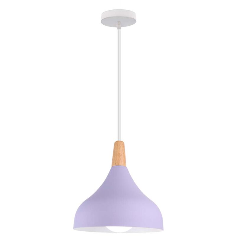 Wottes - Creative Modern Chandelier Indoor Lighting E27 Kitchen Restaurant Pendant Light Fixture (Purple) - Viola