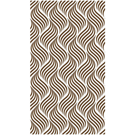 Creative, rideau imprimé motif rayures marron 140x245 cm, 1 pièce