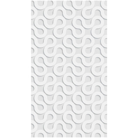 Creative, rideau imprimé motifs serpents blanc 140x245 cm, 1 pièce