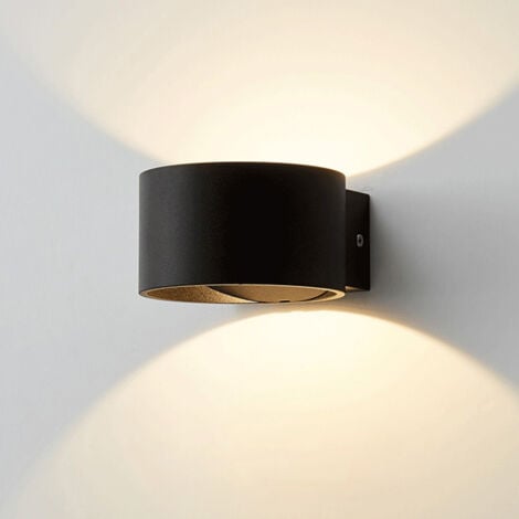 STOEX Creative Round Nordic Wall Lights Stylish Modern Wall Light Led Minimalist Black Wall Light Indoor Wall Sconce Warm White For Bedroom Cafe Office