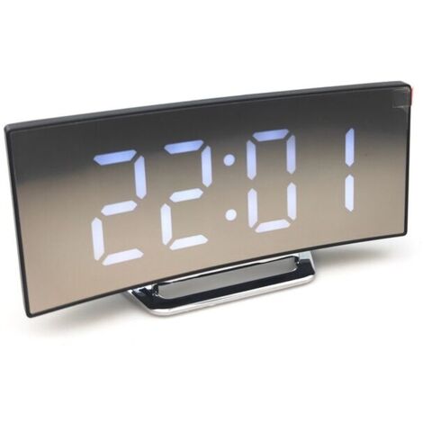 Creative Surface Elektronische Uhr, großes Display, LED-Uhr, Weiß