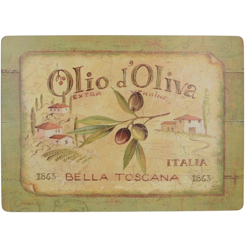 Creative Tops - Creative Covers Extra-Large Olio d Oliva de Nappes en liège, set de 4