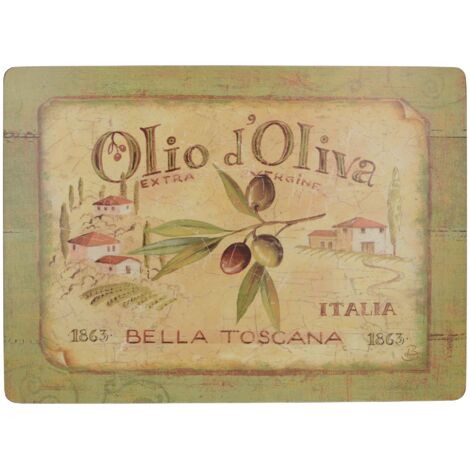 CREATIVE TOPS Creative Covers Extra-Large Olio D Oliva de Tovaglie di sughero, Set de 4