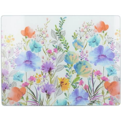 CREATIVE TOPS Glasarbeitsplattenschutz de, 40 x 30 cm, Design de Blumen