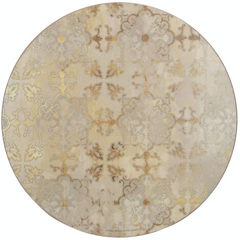 CREATIVE TOPS Set de 4 Platzdeckchen mit Korkrücken de Kork, Golddruck, 29 cm, Gold & Grau