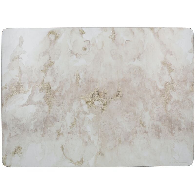 Creative Tops - Set de 4 sets de table, dos en liège, design de vins, gris, blanc, grands sets de table