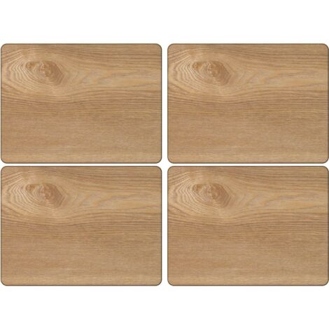 CREATIVE TOPS Set di 4 tovagliette impiallacciate in legno diRovere